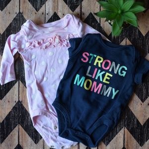 2 pack Carter's 0-3/3 month Onsies